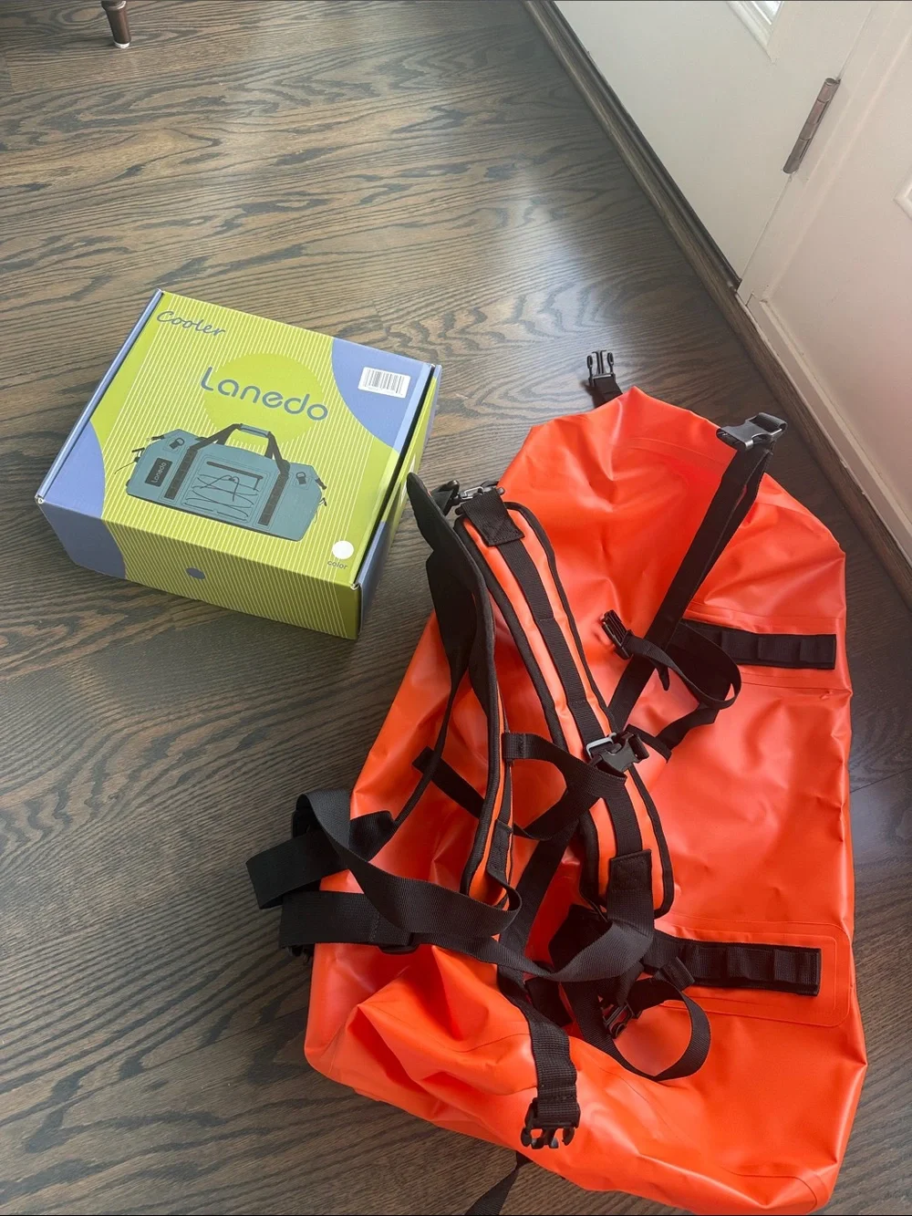 New Convertible Duffel/Backpack Waterproof by Laneda Bright Orange